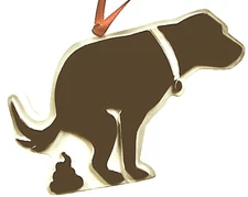 Dog Pooping Christmas Tree Ornament Cute Funny Gag Puppy Pooch Poo Poop Gift