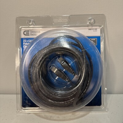 Commercial Electric 25 ft. CAT6 Ethernet Cable in Black