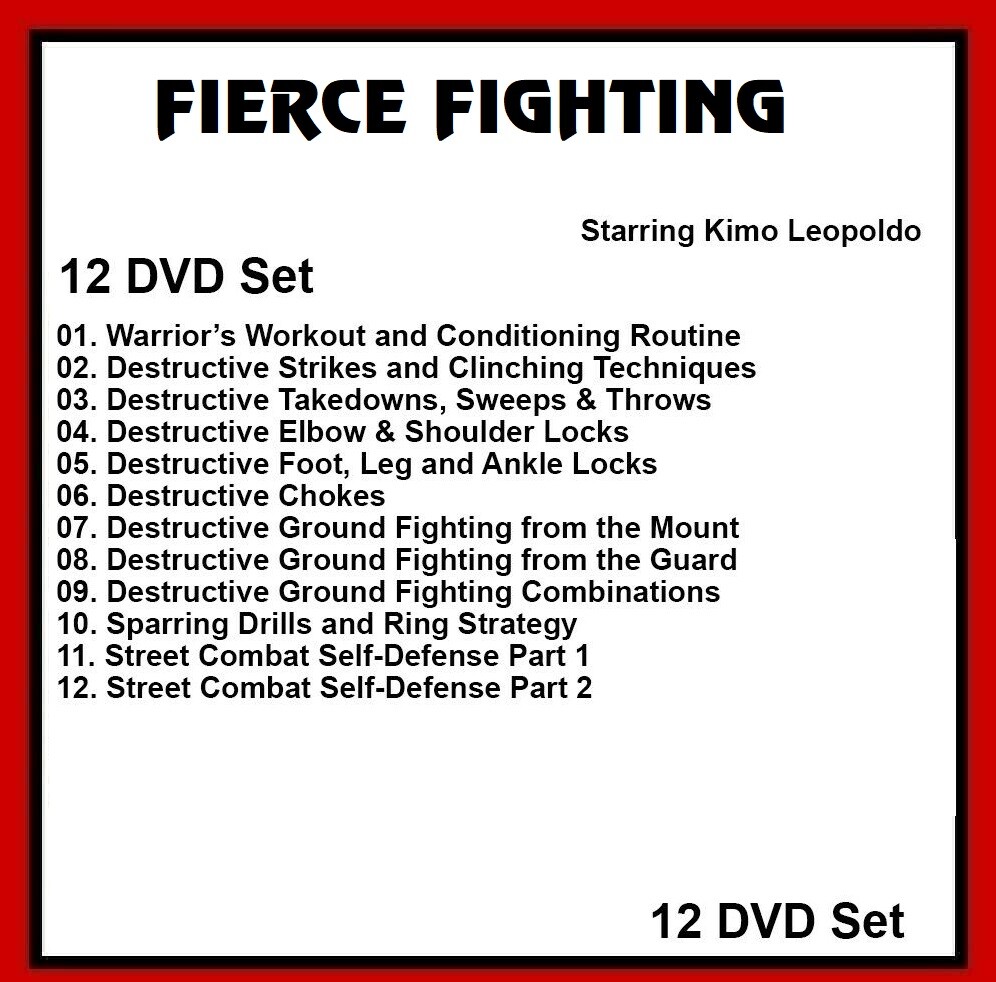 Kimo Leopoldo Fierce Fighting 12 DVD SET NHB Fighting System MMA