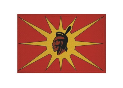 Aufnäher Mohawk Warrior Society Fahne Flagge Aufbügler Patch 9 x 6 cm