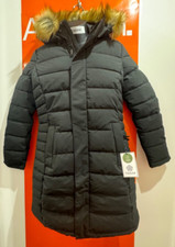 Tog 24 Long Black Insulated Coat, Size 10, New With Tag, Rrp £100, B132