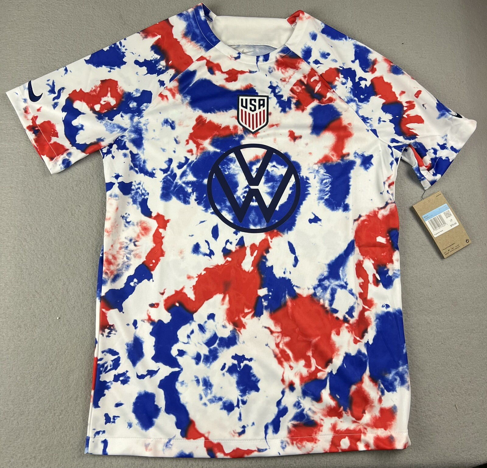 NIKE USA Dri-FIT World Cup Pre-Match Soccer Top Jersey USMNT DM9553-101 Sz M NWT