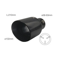Simoni Racing Schwarze SchräG EndschalldäMpfer Edelstahl TRX/106N