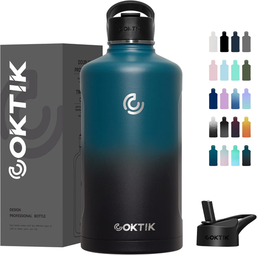 128 Oz/One Gallon Water Bottle Insulated, Double Walled Vacumm Metal Stainless S - Picture 9 of 12