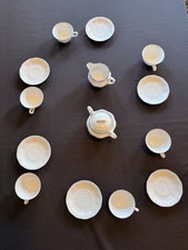 Hibben Porzellan-Teeservice für 6 Personen, Ostfriesische Teezeremonie Blau Weiß