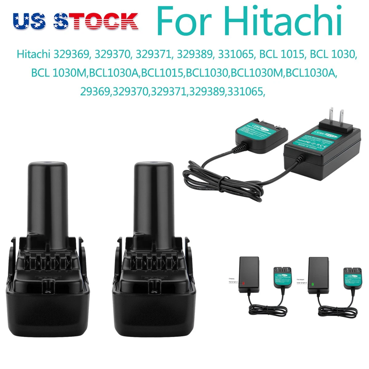 Batterie Hitachi 18V Li-ion 2.0Ah Compatible BCL1030M, 329369 - Neuf