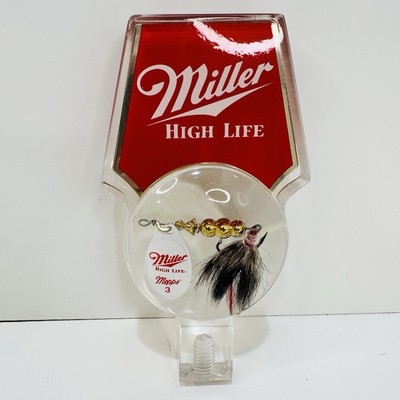 Miller High Life Mepps 3 Fishing Lure Acrylic Beer Tap Handle Vintage Outdoors