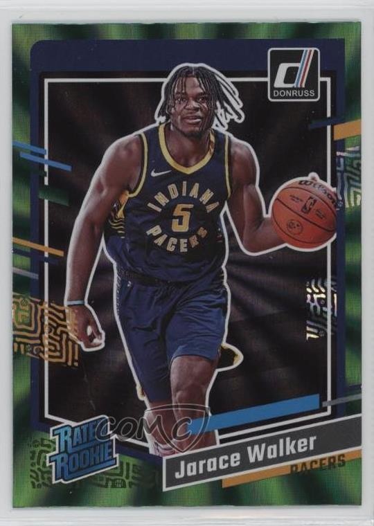 2023-24 Panini Donruss Rated Holo Green Laser Jarace Walker #207 Rookie RC 7wk