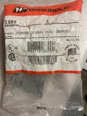 wiremold, 1585, steel comb conn, 1500 series