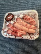 Scary Gory Simulation Severed Fake Bloody Fingers Hand Halloween Props Pack Of 5