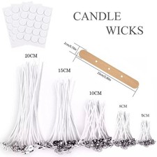Pre Waxed Candle Wicks Sustainers Long Tabbed for Candle Making 100/150/200MM
