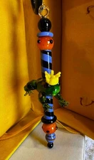 VTG Susan Torrence Carousel Frog Hand-Blown Glass Ornament 1999, Orig. Box/Tag