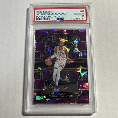 2023 Panini Select Victor Wembanyama #87 Purple Ice /99 PSA 10