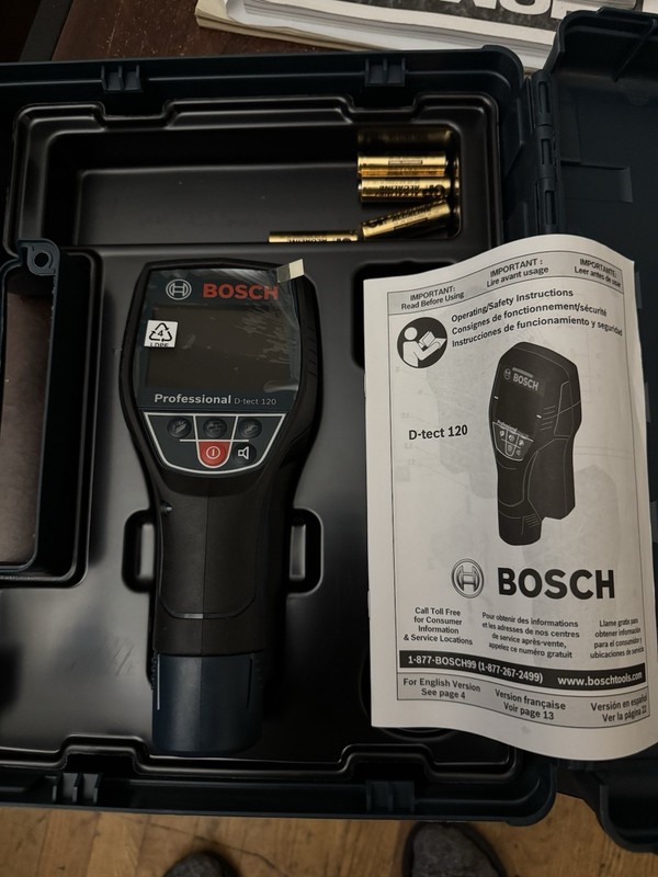 BOSCH D-TECT120 Prof Wall Scanner and Floor Radar, Multi-Material Stud Finder
