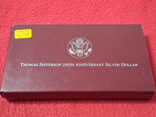1993-S Thomas Jefferson 250th Anniversary PROOF 90% Silver Dollar OBI #M-1995