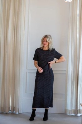 Rachel Comey Yanet Sheath Dress Midi Black Green Printed Size 2