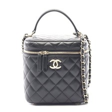 Chanel Lambskin Matelasse Shoulder Bag Women Black One Size 679180