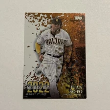 Juan Soto 2023 Topps '22 Greatest Hits Insert Card #22GH24 San Diego Padres 