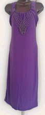 y2k purple midi column tank dress braided multi-strand chain detail L USA Made