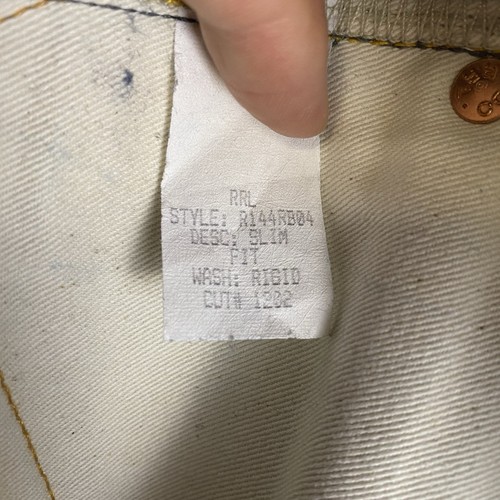 RRL Double RL Slim Fit USA Woven Selvedge Denim Rigid Wash Jeans Men's 32x30 - Picture 6 of 13
