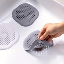 3PCS Versatile Silicone Hair Catchers Bathroom Sink and Tub Drain Strainers- Eas