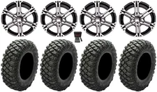 ITP SS212 14" Wheels Machined 32" Crawler XG Tires Kawasaki Mule Pro FXT KRX /