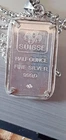 PAMP LADY FORTUNA SWISS 0.999 SILVER INGOT BAR HALF OUNCE - MOUNTED.