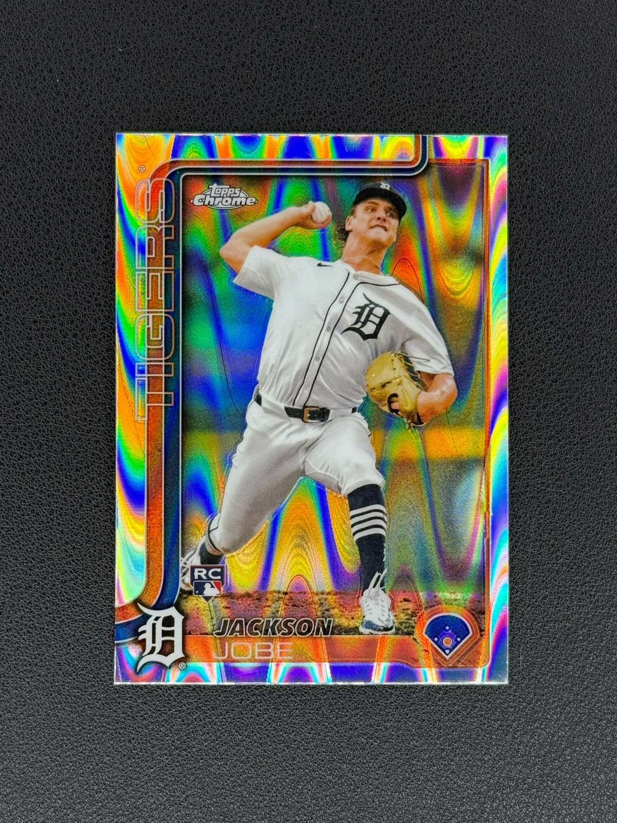 2025 Topps Chrome - JACKSON JOBE #249 - RayWave Refractor Rookie RC Tigers