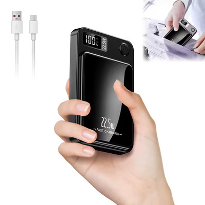 Wireless Power Bank 2-in-1 Magnetic 10000mAh Portable Charger Fast Charging 22.5