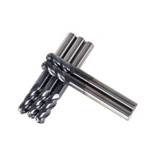 5 PC 1/4" 4 Flute Ball Nose Carbide End Mill 2-1/2" Overall Length -TIALN COATE