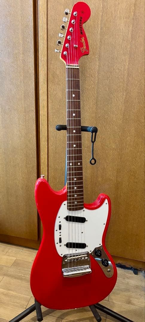 Fender Japan Mustang MG69 Red Matching Headstock MIJ Electric Guitar Case