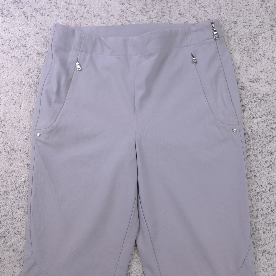 Ralph Lauren RLX Pants Womens Size 4 Golf Trousers Stretch Gray Side Zip Pockets - Image 3 of 4