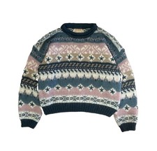 Vintage Christopher And Banks Knit Mohair Blend Patterned Sweater Women s L