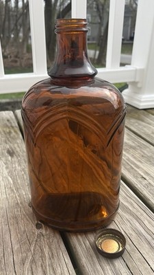 1940's Christian Brothers of California Wine One Gallon Brown Glass Jug