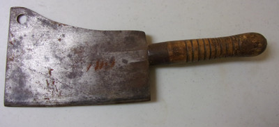 Vintage Meat Cleaver WM. Beatty & Son Chester Penn. Steer Logo #1 8 3/4'' Blade