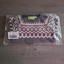 Janie and Jack Girls Fair Isle Sweater Size 5 Charcoal