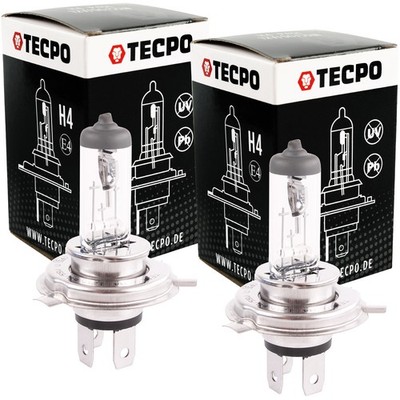 2x TECPO H4 BIRNEN GLÜH-BIRNE 12V 60/55W GLÜHLAMPE P43t AUTOLAMPEN LAMPEN SET