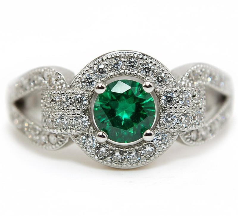 2CT Heat Treated Green Tourmaline 925 Genuine Sterling Silver Ring Sz 8 MM6-5