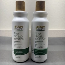 Raw Sugar The Scalp Restore Shampoo & Conditioner Jojoba Aloe Niacinamide Combo