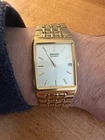 Seiko Gold Neo Vintage Quartz Tank Style Men’s Watch In Pristine Condition