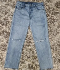 Wild Fable - Women's Super-High Rise Distressed Straight Jeans - Size 14