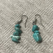 Stylish Classic and Trendy Turquoise Dangle Pierced Earrings