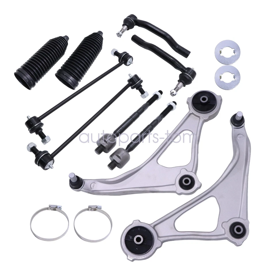 10PCS Front Lower Control Arm Sway Bar Tie Rod Set For 2013 2014 Nissan Altima - Image 3 of 4
