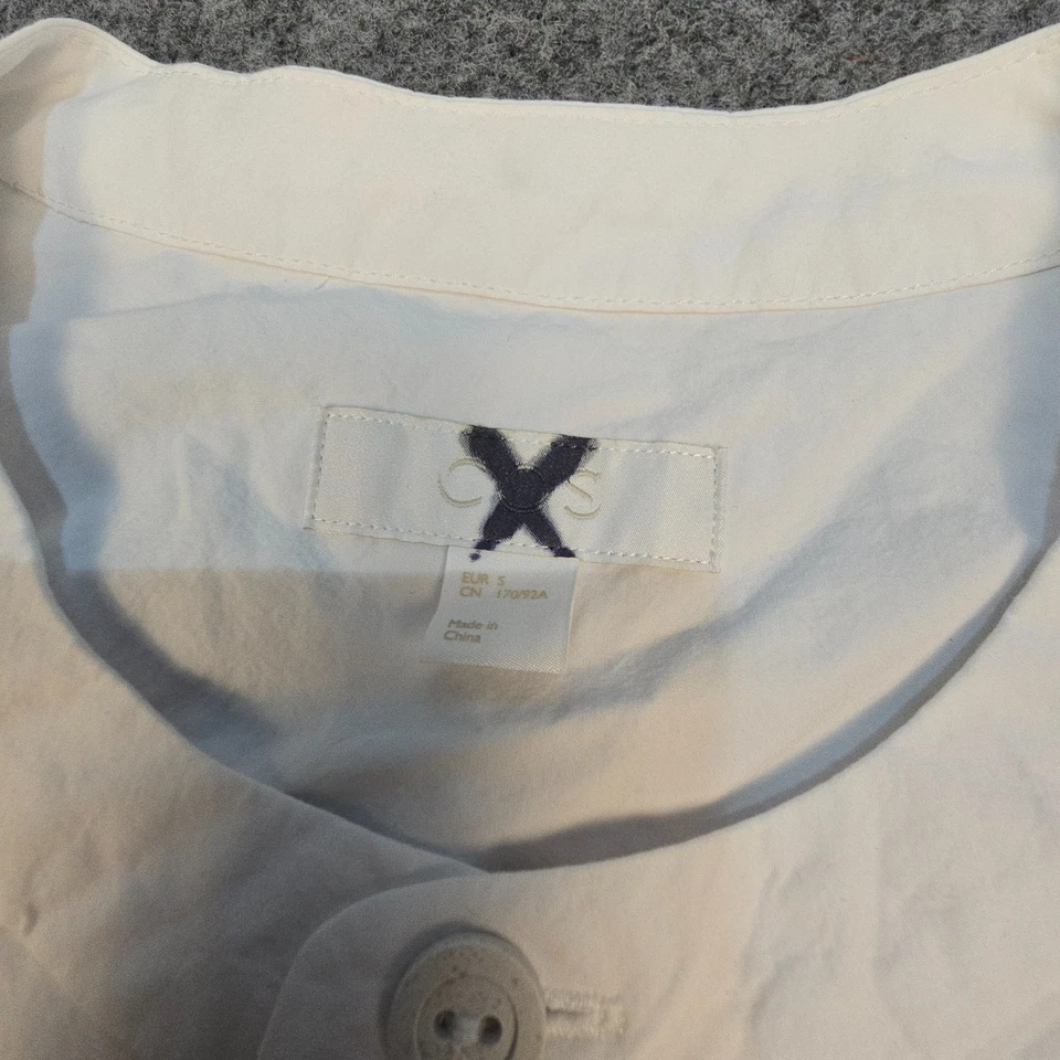 COS Shirt Mens SMALL White Button Up long sleeve Poplin modern long Size S - Image 3 of 4
