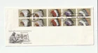 1990 US Commemorative FDC #2501-2505 Artmaster Native Indian Headdresses Block