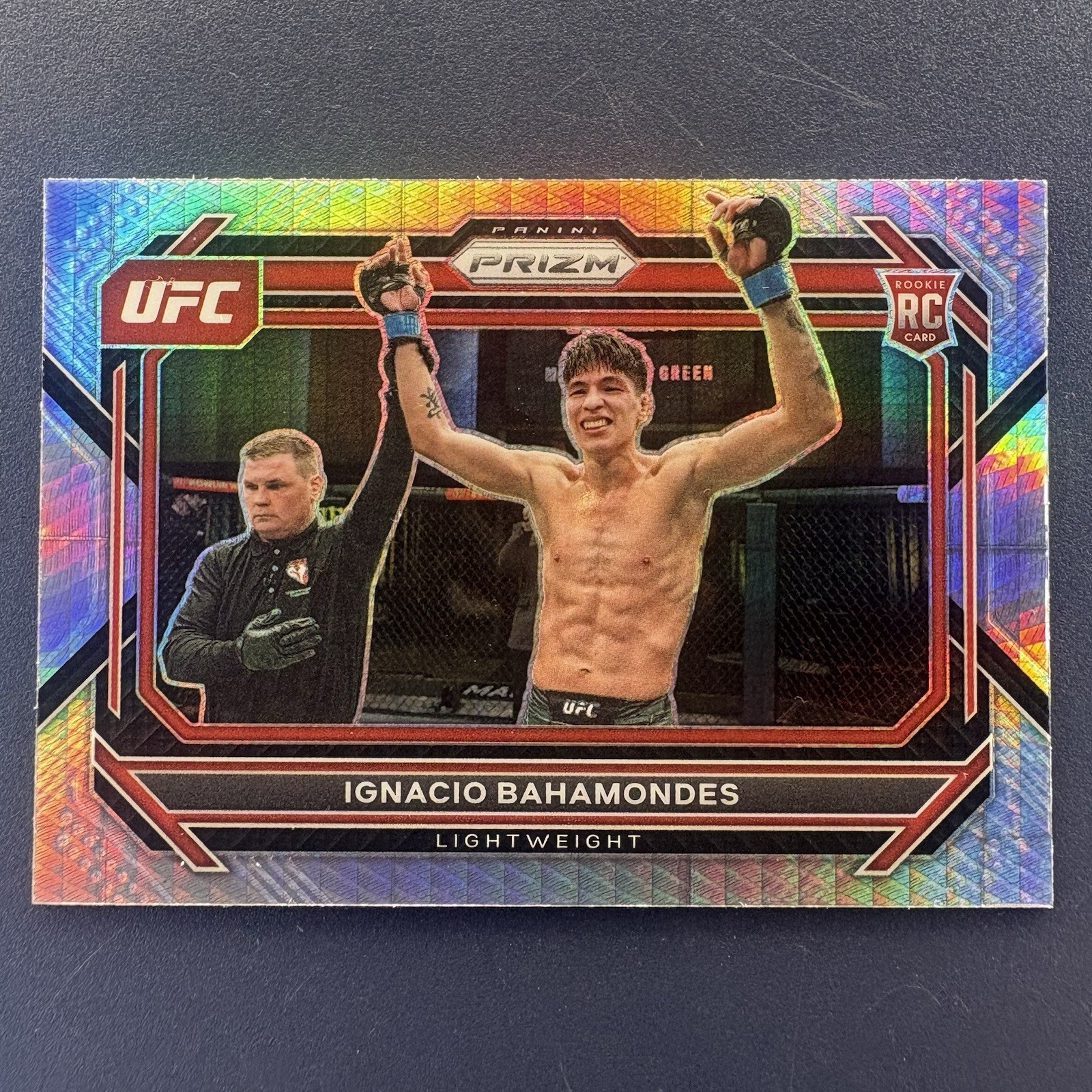 Ignacio Bahamondes RC 2023 Panini Prizm UFC Hyper Prizm Rookie Card #62