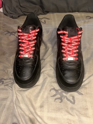 Supreme Nike Air Force 1 Low Black Used Good Condition
