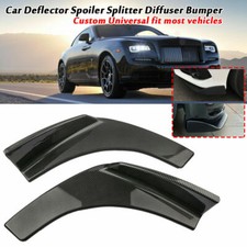 2 piezas deflector de coche alerón divisor difusor parachoques canard labio cuerpo palas ABS