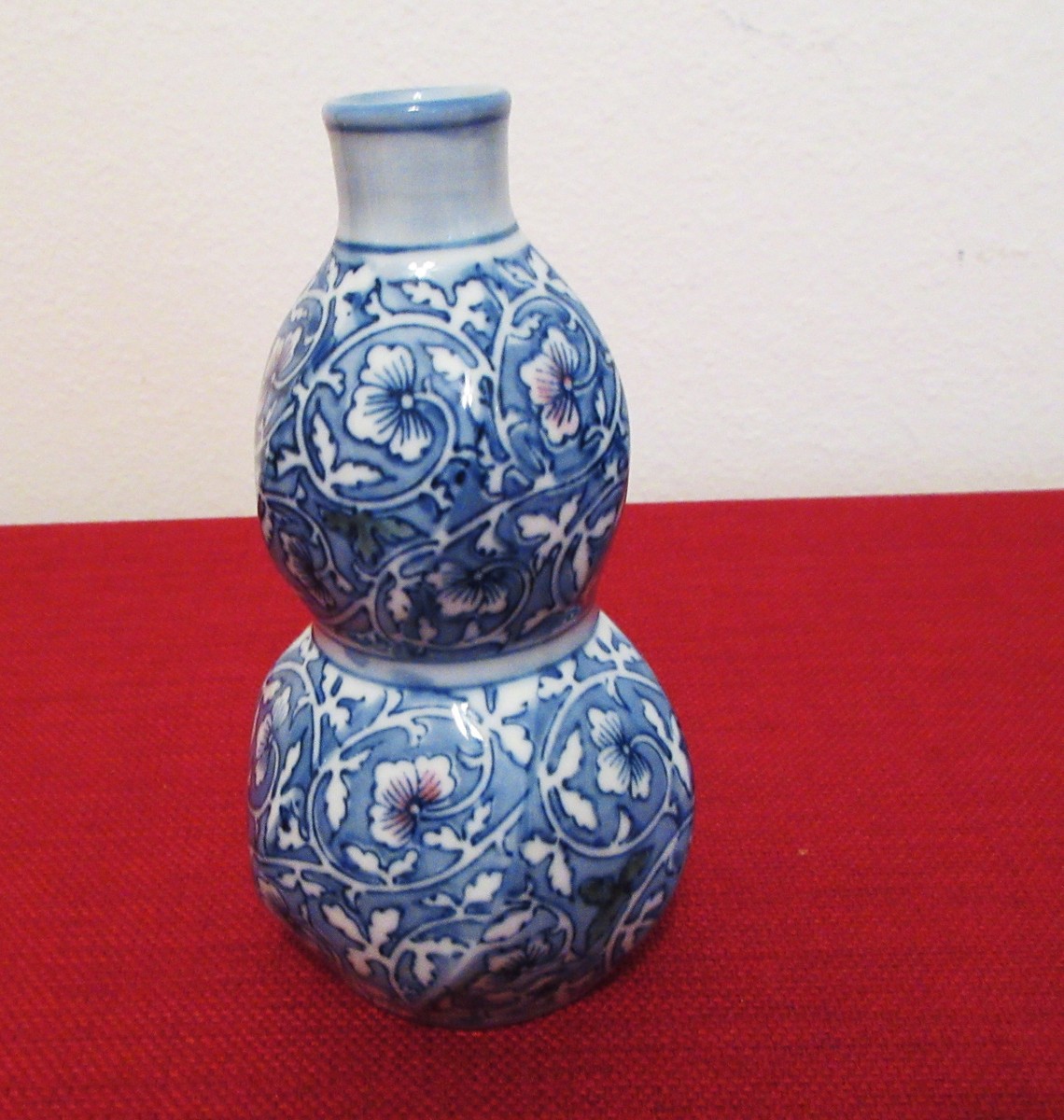 高槁 Signed Takahashi Vtg. Vase Japan/San Francisco Blue & Pink 6