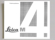 Leica M 4 Camera Instruction Manual Reprint